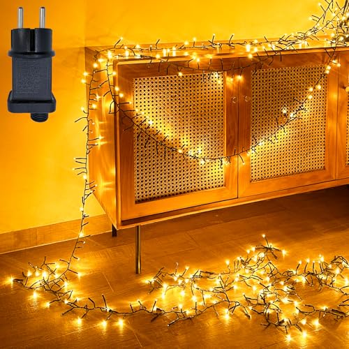 Hopelit Lichterkette Außen Cluster, 20m 1000 LED Cluster Lichterkette Warmweiß, 8 Modi Lichterkette Weihnachtsbaum mit Timer IP44 Wasserdicht lichterkette balkon mit stecker für Garten Party Hopelit Lichterkette Außen Cluster, 20m 1000 LED Cluster Lichterkette Warmweiß, 8 Modi Lichterkette Weihnachtsbaum mit Timer IP44 Wasserdicht lichterkette balkon mit stecker für Garten Party von Hopelit