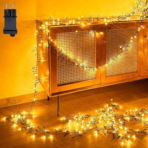 Hopelit Lichterkette Außen, 8m 400 LED Cluster Lichterkette Außen Strom Warmweiß, 8 Modi Lichterketten Weihnachten mit Timer IP44 Wasserdicht für Gartenbeleuchtung Balkon Deko Hopelit Lichterkette Außen, 8m 400 LED Cluster Lichterkette Außen Strom Warmweiß, 8 Modi Lichterketten Weihnachten mit Timer IP44 Wasserdicht für Gartenbeleuchtung Balkon Deko von Hopelit