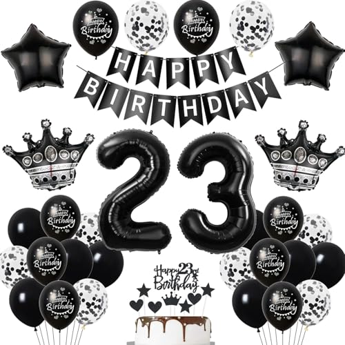 23. Geburtstag Dekoration Schwarz Tortendeko 23. Geburtstag Mann Luftballon 23 Frauen Mann deko torte 23. Frauen Ballon Geburtstagsdeko 23 Jahre Frau Männer Schwarz 23. Geburtstag Dekoration Schwarz Tortendeko 23. Geburtstag Mann Luftballon 23 Frauen Mann deko torte 23. Frauen Ballon Geburtstagsdeko 23 Jahre Frau Männer Schwarz von Hopewey