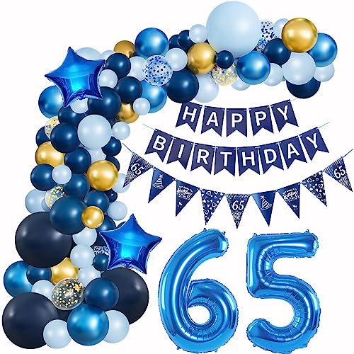 Ballons Girlande Blau 65. Geburtstag Mann Deko Luftballon Geburtstagsdeko 65 Jahre Männer Ballons Girlande Blau 65. Geburtstag Mann Deko Luftballon Geburtstagsdeko 65 Jahre Männer von Hopewey
