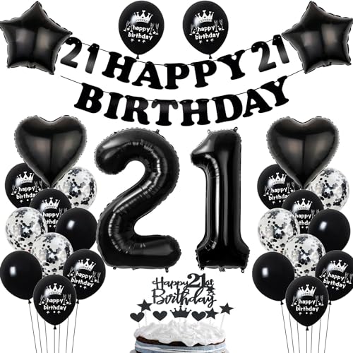 Deko 21. Geburtstag Frauen Mann Dekoration Schwarz Tortendeko 21. Geburtstag Frau Mann Luftballon 21 deko Frau 21. Männer Ballon Geburtstagsdeko 21 Jahre Frauen Schwarz Deko 21. Geburtstag Frauen Mann Dekoration Schwarz Tortendeko 21. Geburtstag Frau Mann Luftballon 21 deko Frau 21. Männer Ballon Geburtstagsdeko 21 Jahre Frauen Schwarz von Hopewey