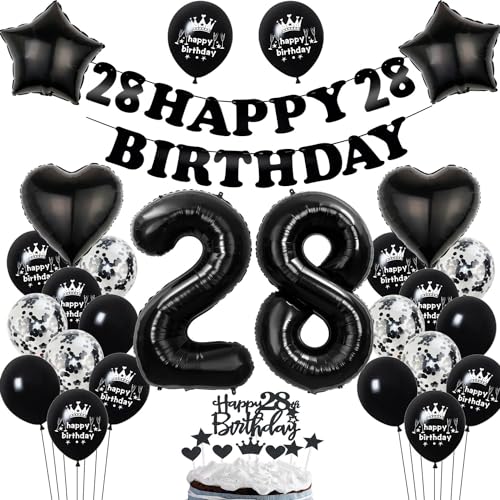Deko 28. Geburtstag Frauen Mann Dekoration Schwarz Tortendeko 28. Geburtstag Frau Mann Luftballon 28 deko Frau 28. Männer Ballon Geburtstagsdeko 28 Jahre Frauen Schwarz Deko 28. Geburtstag Frauen Mann Dekoration Schwarz Tortendeko 28. Geburtstag Frau Mann Luftballon 28 deko Frau 28. Männer Ballon Geburtstagsdeko 28 Jahre Frauen Schwarz von Hopewey