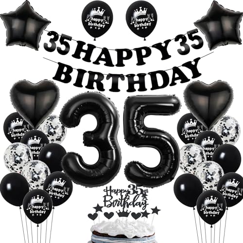Deko 35. Geburtstag Frauen Mann Dekoration Schwarz Tortendeko 35. Geburtstag Frau Mann Luftballon 35 Geburtstag deko Frau 35. Geburtstag Männer Ballon Geburtstagsdeko 35 Jahre Mann Frauen Schwarz Deko 35. Geburtstag Frauen Mann Dekoration Schwarz Tortendeko 35. Geburtstag Frau Mann Luftballon 35 Geburtstag deko Frau 35. Geburtstag Männer Ballon Geburtstagsdeko 35 Jahre Mann Frauen Schwarz von Hopewey