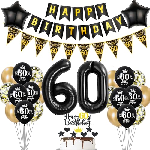 Deko 60. Geburtstag Mann Frauen Tortendeko 60 Geburtstag Frauen Party Deko Schwarz Gold Luftballons 60 deko Geburtstagsdeko 60 jahre Ballon 60 dekoration Deko 60. Geburtstag Mann Frauen Tortendeko 60 Geburtstag Frauen Party Deko Schwarz Gold Luftballons 60 deko Geburtstagsdeko 60 jahre Ballon 60 dekoration von Hopewey