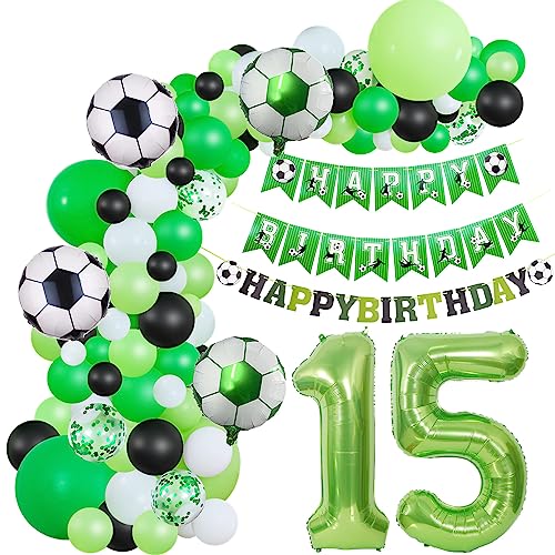 Fussball Luftballon Girlande 15. Geburtstag Deko Junge,Fussball Ballon Girlande Grün 15 Geburtstag Kinder Geburtstagsdeko 15 Jahre Junge Fussball Luftballon deko 15. Geburtstag Junge dekoration Fussball Luftballon Girlande 15. Geburtstag Deko Junge,Fussball Ballon Girlande Grün 15 Geburtstag Kinder Geburtstagsdeko 15 Jahre Junge Fussball Luftballon deko 15. Geburtstag Junge dekoration von Hopewey