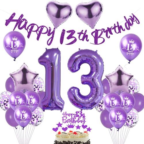 Lila Luftballon 13. Geburtstag Dekoration Mädchen Lila Tortendeko 13. Geburtstag Mädchen Geburtstagsdeko 13 Jahre Ballon violett Folienballon 13 deko 13. Ballon Lila Luftballon 13. Geburtstag Dekoration Mädchen Lila Tortendeko 13. Geburtstag Mädchen Geburtstagsdeko 13 Jahre Ballon violett Folienballon 13 deko 13. Ballon von Hopewey