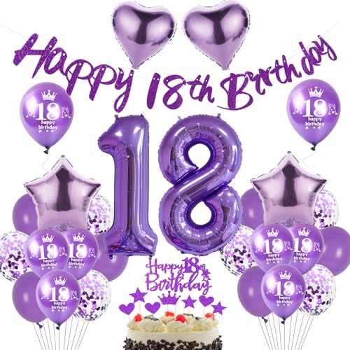 Lila Luftballon 18. Geburtstag Dekoration Mädchen Lila Tortendeko 18. Geburtstag Mädchen Geburtstagsdeko 18 Jahre Mädchen Ballon violett Folienballon 18 deko 18. Geburtstag Mädchen Lila Ballon Lila Luftballon 18. Geburtstag Dekoration Mädchen Lila Tortendeko 18. Geburtstag Mädchen Geburtstagsdeko 18 Jahre Mädchen Ballon violett Folienballon 18 deko 18. Geburtstag Mädchen Lila Ballon von Hopewey