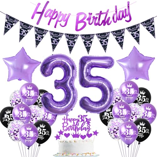 Lila Luftballon 35. Geburtstag Dekoration violett Tortendeko 35. Geburtstag Frauen party deko Geburtstagsdeko 35 Jahre Frau Mädchen Lila Folienballon 35 Ballon Lila Luftballon 35. Geburtstag Dekoration violett Tortendeko 35. Geburtstag Frauen party deko Geburtstagsdeko 35 Jahre Frau Mädchen Lila Folienballon 35 Ballon von Hopewey