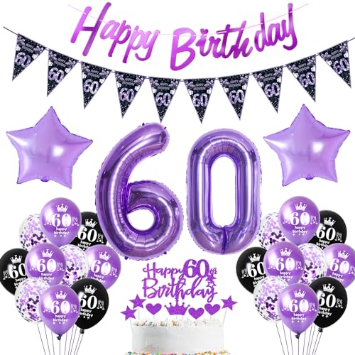 Lila Luftballon 60. Geburtstag Dekoration violett Tortendeko 60. Geburtstag Frauen party deko Geburtstagsdeko 60 Jahre Frau Mädchen Lila Folienballon 60 Ballon Lila Luftballon 60. Geburtstag Dekoration violett Tortendeko 60. Geburtstag Frauen party deko Geburtstagsdeko 60 Jahre Frau Mädchen Lila Folienballon 60 Ballon von Hopewey