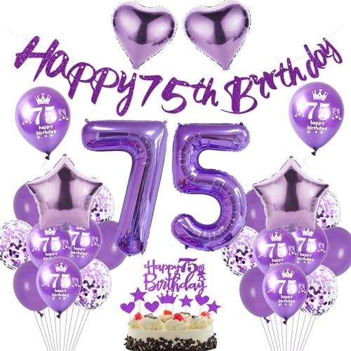 Lila Luftballon 75. Geburtstag Dekoration Frauen Lila Tortendeko 75. Geburtstag Frauen Geburtstagsdeko 75 Jahre Frauen Ballon violett Folienballon 75 deko 75. Geburtstag Frau Mädchen Lila Ballon Lila Luftballon 75. Geburtstag Dekoration Frauen Lila Tortendeko 75. Geburtstag Frauen Geburtstagsdeko 75 Jahre Frauen Ballon violett Folienballon 75 deko 75. Geburtstag Frau Mädchen Lila Ballon von Hopewey