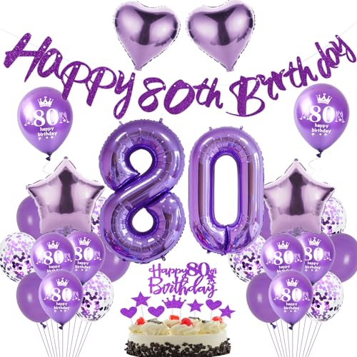 Lila Luftballon 80. Geburtstag Dekoration Frauen Lila Tortendeko 80. Geburtstag Frauen Geburtstagsdeko 80 Jahre Ballon violett Folienballon 80 deko 80. Frau Mädchen Ballon Lila Luftballon 80. Geburtstag Dekoration Frauen Lila Tortendeko 80. Geburtstag Frauen Geburtstagsdeko 80 Jahre Ballon violett Folienballon 80 deko 80. Frau Mädchen Ballon von Hopewey