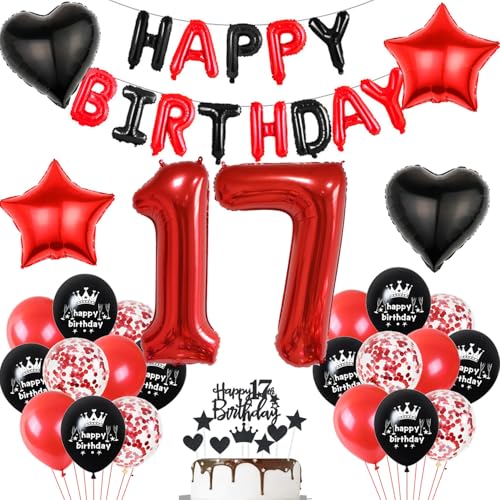 Luftballon 17. Geburtstag deko Mädchen rot Schwarz Folienballon Zahlen 17 Geburtstagsdeko Mädchen 17 Jahr geburtstagdeko mädchen 17 jahre 17. Geburtstag deko Rot Geburtstagsdeko 17 Jahr Mädchen set Luftballon 17. Geburtstag deko Mädchen rot Schwarz Folienballon Zahlen 17 Geburtstagsdeko Mädchen 17 Jahr geburtstagdeko mädchen 17 jahre 17. Geburtstag deko Rot Geburtstagsdeko 17 Jahr Mädchen set von Hopewey