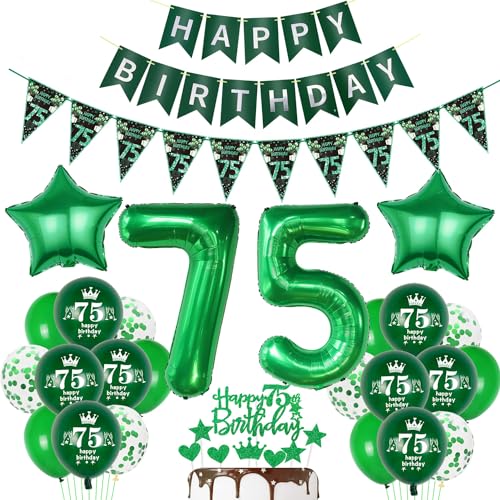 Luftballon 75. Geburtstag Dekoration Grün Tortendeko 75. Geburtstag Frauen Mann Geburtstagsdeko 75 Jahre Mann Frauen Grün Folienballon 75 Geburtstag männer Ballon 75 Geburtstags Frauen dekoration Luftballon 75. Geburtstag Dekoration Grün Tortendeko 75. Geburtstag Frauen Mann Geburtstagsdeko 75 Jahre Mann Frauen Grün Folienballon 75 Geburtstag männer Ballon 75 Geburtstags Frauen dekoration von Hopewey