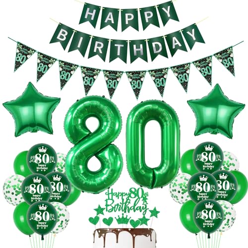 Luftballon 80. Geburtstag Dekoration Grün Tortendeko 80. Geburtstag Frauen Mann Geburtstagsdeko 80 Jahre Mann Frauen Grün Folienballon 80 Geburtstag männer Ballon 80 Geburtstags Frauen dekoration Luftballon 80. Geburtstag Dekoration Grün Tortendeko 80. Geburtstag Frauen Mann Geburtstagsdeko 80 Jahre Mann Frauen Grün Folienballon 80 Geburtstag männer Ballon 80 Geburtstags Frauen dekoration von Hopewey