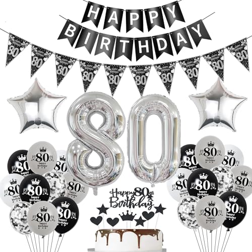 Luftballon 80. Geburtstag Dekoration Schwarz Tortendeko 80. Geburtstag Frau männer Geburtstagsdeko 80 Jahre Mann Frauen Schwarz Folienballon 80 Geburtstag Mann Ballon 80 Geburtstags Frauen Luftballon 80. Geburtstag Dekoration Schwarz Tortendeko 80. Geburtstag Frau männer Geburtstagsdeko 80 Jahre Mann Frauen Schwarz Folienballon 80 Geburtstag Mann Ballon 80 Geburtstags Frauen von Hopewey