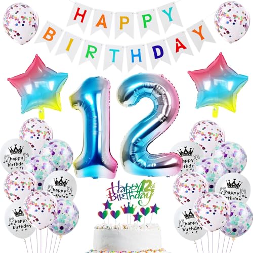 Luftballons 12 Geburtstag Dekoration mädchen rosa,ballon 12 Geburtstag deko für mädchen,deko 12. bunt Tortendeko 12 ,Geburtstagsdeko 12 jahre ballon Luftballons 12 Geburtstag Dekoration mädchen rosa,ballon 12 Geburtstag deko für mädchen,deko 12. bunt Tortendeko 12 ,Geburtstagsdeko 12 jahre ballon von Hopewey