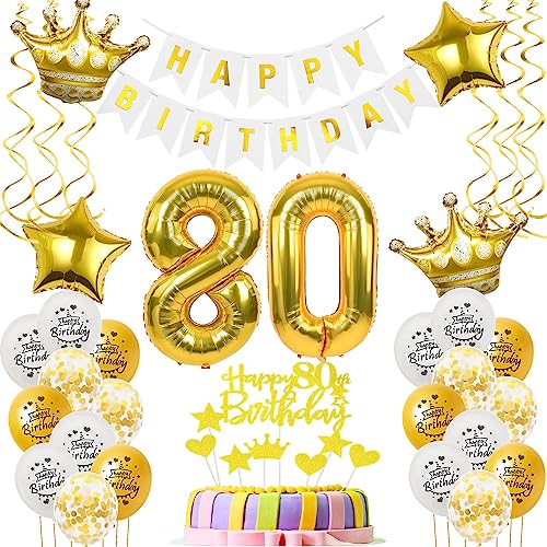 Luftballons 80. Geburtstag Mann Frauen Deko gold Tortendeko 80. Geburtstag Mann Party Deko Weiß gold Geburtstagsdeko 80 Jahre dekoration Frau Männer 80. deko torte Luftballons 80. Geburtstag Mann Frauen Deko gold Tortendeko 80. Geburtstag Mann Party Deko Weiß gold Geburtstagsdeko 80 Jahre dekoration Frau Männer 80. deko torte von Hopewey