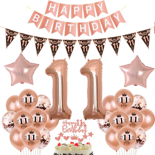 Schwarz Roségold Luftballon 11. Geburtstag Dekoration Roségold Tortendeko 11. Geburtstag Mädchen Geburtstagsdeko 11 Jahre Mädchen Folienballon 11 Schwarz Roségold Luftballon 11. Geburtstag Dekoration Roségold Tortendeko 11. Geburtstag Mädchen Geburtstagsdeko 11 Jahre Mädchen Folienballon 11 von Hopewey