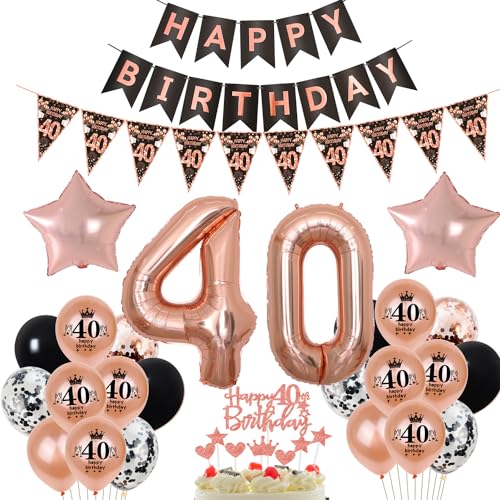 Schwarz Roségold Luftballon 40. Geburtstag Dekoration Frauen Roségold Tortendeko 40. Geburtstag Frauen Geburtstagsdeko 40 Jahre Frau Mädchen Folienballon 40 deko 40. Geburtstag Frauen Ballon Schwarz Roségold Luftballon 40. Geburtstag Dekoration Frauen Roségold Tortendeko 40. Geburtstag Frauen Geburtstagsdeko 40 Jahre Frau Mädchen Folienballon 40 deko 40. Geburtstag Frauen Ballon von Hopewey