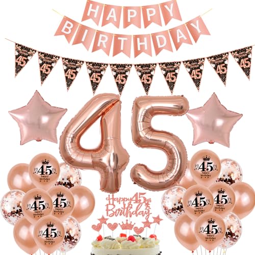 Schwarz Roségold Luftballon 45. Geburtstag Dekoration Roségold Tortendeko 45. Geburtstag Frauen Geburtstagsdeko 45 Jahre Mädchen Frau Roségold Folienballon 45 deko 45. Geburtstag Frauen Ballon Schwarz Roségold Luftballon 45. Geburtstag Dekoration Roségold Tortendeko 45. Geburtstag Frauen Geburtstagsdeko 45 Jahre Mädchen Frau Roségold Folienballon 45 deko 45. Geburtstag Frauen Ballon von Hopewey