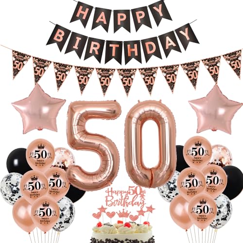 Schwarz Roségold Luftballon 50. Geburtstag Dekoration Frauen Roségold Tortendeko 50. Geburtstag Frauen Geburtstagsdeko 50 Jahre Frau Mädchen Folienballon 50 deko 50. Geburtstag Frauen Ballon Schwarz Roségold Luftballon 50. Geburtstag Dekoration Frauen Roségold Tortendeko 50. Geburtstag Frauen Geburtstagsdeko 50 Jahre Frau Mädchen Folienballon 50 deko 50. Geburtstag Frauen Ballon von Hopewey