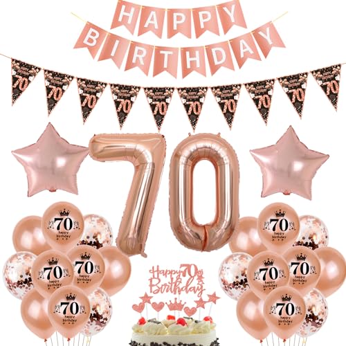 Schwarz Roségold Luftballon 70. Geburtstag Dekoration Roségold Tortendeko 70. Geburtstag Frauen Geburtstagsdeko 70 Jahre Mädchen Frau Folienballon 70 Ballon Schwarz Roségold Luftballon 70. Geburtstag Dekoration Roségold Tortendeko 70. Geburtstag Frauen Geburtstagsdeko 70 Jahre Mädchen Frau Folienballon 70 Ballon von Hopewey