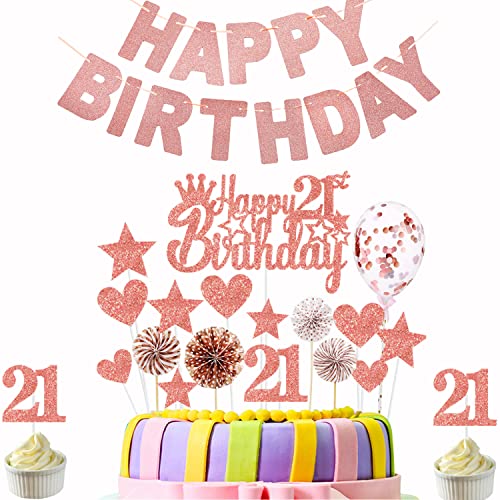 Tortendeko 21 geburtstag frau rosegold + banner happy birthday 21 tortendekoration 21 kuchendeko 21.geburtstag frauen Rosegold kuchen deko 21 geburtstag frauen Torten topper 21 jahre frau Tortendeko 21 geburtstag frau rosegold + banner happy birthday 21 tortendekoration 21 kuchendeko 21.geburtstag frauen Rosegold kuchen deko 21 geburtstag frauen Torten topper 21 jahre frau von Hopewey