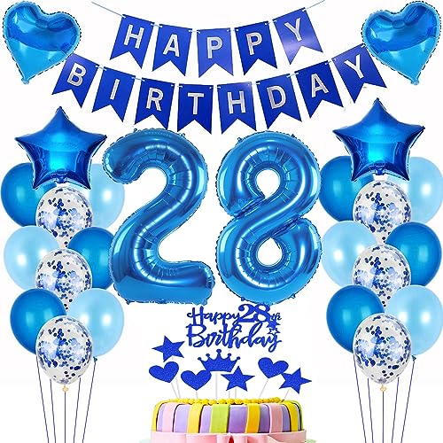 deko 28. geburtstag Mann deko blau ballon 28. geburtstag deko Mann Tortendeko 28 Geburtstag dekoration Mann geburtstagsdeko 28 jahre Mann Junge kuchen deko 28 geburtstags luftballon 28 deko Männer von Hopewey