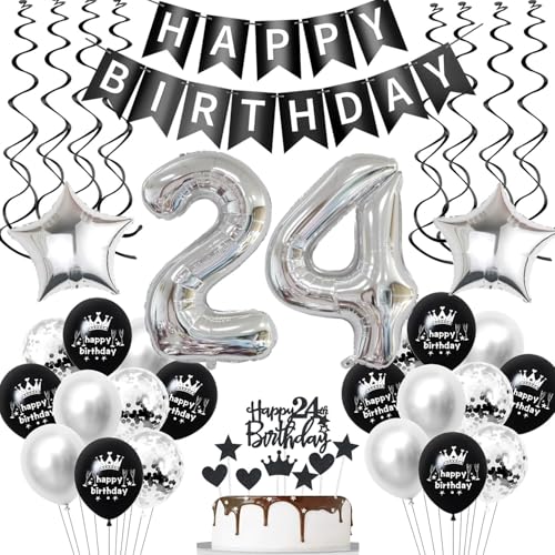 luftballon 24 geburtstag deko mann frauen Schwarz Silber geburtstagsdeko 24 jahre frau Männer Deko 24. Geburtstag mann Dekoration ballon 24. geburtstag frau Tortendeko 24 geburtstag frauen luftballon 24 geburtstag deko mann frauen Schwarz Silber geburtstagsdeko 24 jahre frau Männer Deko 24. Geburtstag mann Dekoration ballon 24. geburtstag frau Tortendeko 24 geburtstag frauen von Hopewey