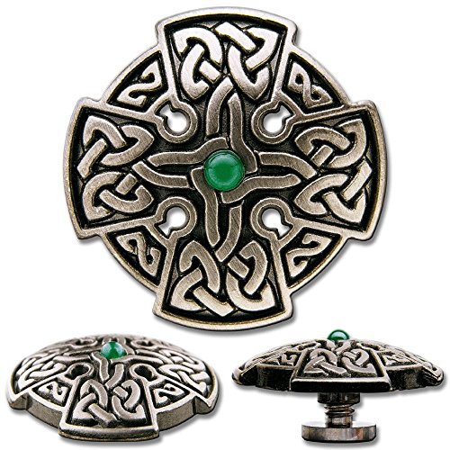 Hoppe & Masztalerz Celtic Concho Schraubzierniete Zierniete Schraubniete Screwback Concho Keltisches Kreuz No. 3 von Hoppe & Masztalerz