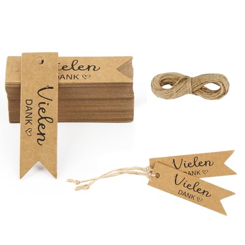 100 Stück Geschenkanhänger Danke, 7 * 2CM Kraftpapier Anhänger,Vielen danke anhänger mit 20M Schnur,Geschenkanhänger zum Beschriften,Etiketten anhänger für Hochzeit, Feste, Geburtstagsgeschenke(Braun) 100 Stück Geschenkanhänger Danke, 7 * 2CM Kraftpapier Anhänger,Vielen danke anhänger mit 20M Schnur,Geschenkanhänger zum Beschriften,Etiketten anhänger für Hochzeit, Feste, Geburtstagsgeschenke(Braun) von Hopton