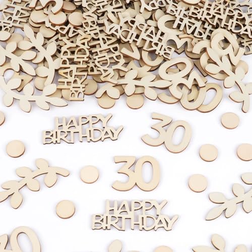100 Stück Konfetti Holz Geburtstagsdeko, Tischdeko Geburtstag, 30.ter Geburtstag Streudeko für Mädchen Junge Partys Dekoration 100 Stück Konfetti Holz Geburtstagsdeko, Tischdeko Geburtstag, 30.ter Geburtstag Streudeko für Mädchen Junge Partys Dekoration von Hopton