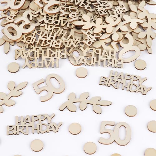 100 Stück Konfetti Holz Geburtstagsdeko, Tischdeko Geburtstag, 50.ter Geburtstag Streudeko für Mädchen Junge Partys Dekoration 100 Stück Konfetti Holz Geburtstagsdeko, Tischdeko Geburtstag, 50.ter Geburtstag Streudeko für Mädchen Junge Partys Dekoration von Hopton