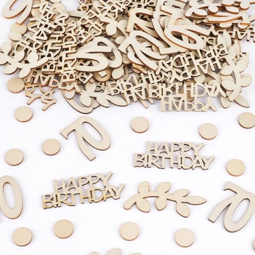 100 Stück Konfetti Holz Geburtstagsdeko, Tischdeko Geburtstag, 70.ter Geburtstag Streudeko für Mädchen Junge Partys Dekoration 100 Stück Konfetti Holz Geburtstagsdeko, Tischdeko Geburtstag, 70.ter Geburtstag Streudeko für Mädchen Junge Partys Dekoration von Hopton