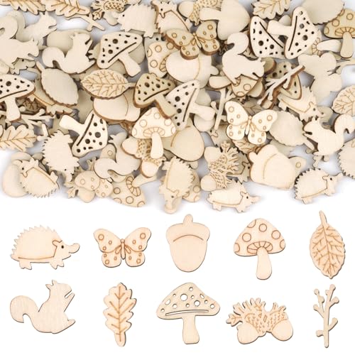 100 Stück Streudeko Herbst, Holz Waldtiere Tischdeko Geburtstag, Blätter Tiere Holzscheiben, Holztiere zum Bemalen für DIY Handwerk Scrapbooking Hochzeit Geburtstag Weihnachtsdeko 100 Stück Streudeko Herbst, Holz Waldtiere Tischdeko Geburtstag, Blätter Tiere Holzscheiben, Holztiere zum Bemalen für DIY Handwerk Scrapbooking Hochzeit Geburtstag Weihnachtsdeko von Hopton