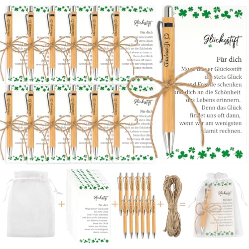12 Sets Glücksstift Kugelschreiber Holz mit Karte,Abschiedsgeschenk Kollegen,Abschiedsgeschenk Schüler,Dankeschön Geschenke,Kleine Geschenke für Kollegen,Gastgeschenke Geburtstag, Erzieherin Geschenk 12 Sets Glücksstift Kugelschreiber Holz mit Karte,Abschiedsgeschenk Kollegen,Abschiedsgeschenk Schüler,Dankeschön Geschenke,Kleine Geschenke für Kollegen,Gastgeschenke Geburtstag, Erzieherin Geschenk von Hopton