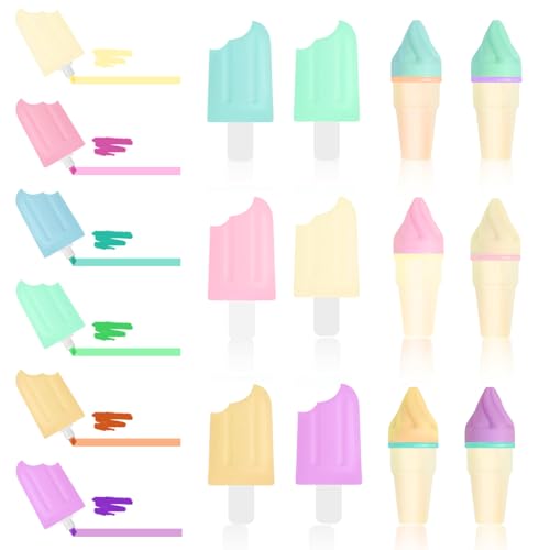 12 Stück Mini Textmarker Set, 6 Farbe Eisförmige Highlighter Marker mit Haftnotiz,Textliner Stifte,Lustige Schreibwaren,Kleine Geschenke für Schüler,Kinder,Kindergeburtstag Mitgebsel,Party Geschenke 12 Stück Mini Textmarker Set, 6 Farbe Eisförmige Highlighter Marker mit Haftnotiz,Textliner Stifte,Lustige Schreibwaren,Kleine Geschenke für Schüler,Kinder,Kindergeburtstag Mitgebsel,Party Geschenke von Hopton