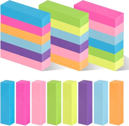 2400 Stück Haftnotizen, Sticky Notes, Klebezettel Klein, Pastell Haftnotizen Klebezettel, Page Marker, Book Tabs, Farbig Notizblöcke Studium Must Haves für Schulsachen, Büro, Hause von Hopton