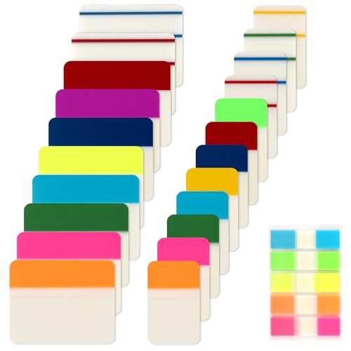 540 Blätter Haftnotizen, Transparent Sticky Notes, Haftstreifen, Haftnotizen Klebezettel Klein, Durchsichtige Seitenmarker, Haftmarker, Page Marker für Bible Study Schreibwaren Studium Must Haves von Hopton