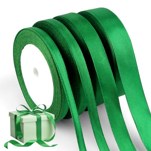 88 Meter Geschenkband, Schleifenband Weihnachten, 6/10/15/20 mm Satinband Breit, Weihnachtsband, Geschenkbänder, Dekoband Weihnachten Für Geschenkverpackung Taufe Geburtstag Hochzeiten Deko - Grün 88 Meter Geschenkband, Schleifenband Weihnachten, 6/10/15/20 mm Satinband Breit, Weihnachtsband, Geschenkbänder, Dekoband Weihnachten Für Geschenkverpackung Taufe Geburtstag Hochzeiten Deko - Grün von Hopton