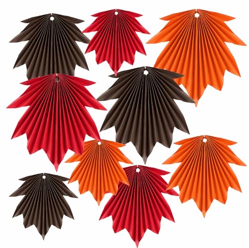 9 Stück Herbstdeko Papier Fächer Orange, Ahornblatt Papier Girlande,Hängende Ahornblatt Papierblumen für Herbst Dekoration Thanksgiving Geburtstag Hochzeit Party Tischdeko 9 Stück Herbstdeko Papier Fächer Orange, Ahornblatt Papier Girlande,Hängende Ahornblatt Papierblumen für Herbst Dekoration Thanksgiving Geburtstag Hochzeit Party Tischdeko von Hopton