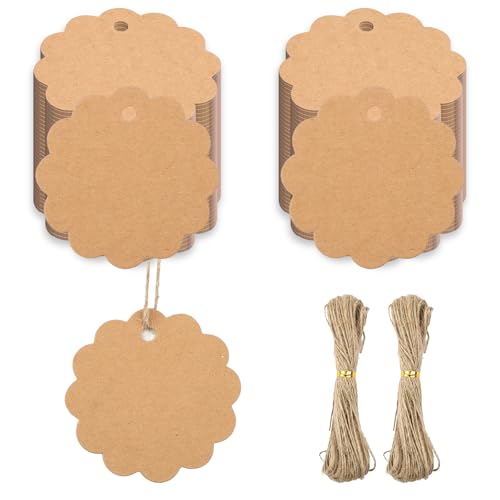 Geschenkanhänger Kraftpapier Etiketten,200 Stück Kraftpapier Anhänger Papier, Runde 6cm Geschenkanhänger zum Beschriften mit Schnur 40M,Hängeetiketten für Geschenkverpackung,Hochzeit,Handmade(Braun) Geschenkanhänger Kraftpapier Etiketten,200 Stück Kraftpapier Anhänger Papier, Runde 6cm Geschenkanhänger zum Beschriften mit Schnur 40M,Hängeetiketten für Geschenkverpackung,Hochzeit,Handmade(Braun) von Hopton