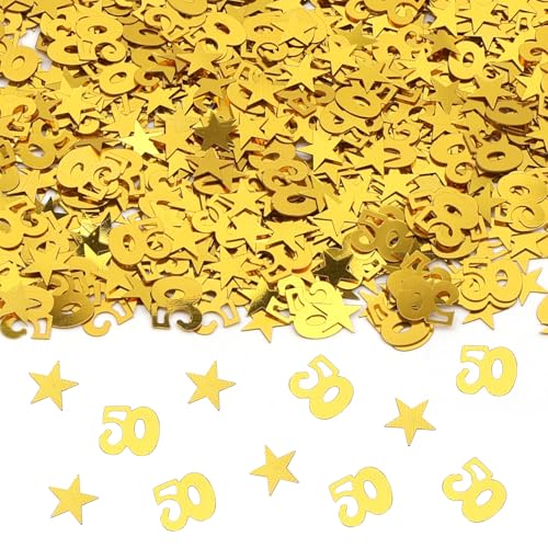 Glitzer Konfetti 50 Geburtstag Deko, 500 Stück Stern Tischdeko Geburtstag, Gold Glitter Streudeko Mann Frau, Sterne Deko confetti für Birthday Party Hochzeit Geburtstagsdeko Tisch Glitzer Konfetti 50 Geburtstag Deko, 500 Stück Stern Tischdeko Geburtstag, Gold Glitter Streudeko Mann Frau, Sterne Deko confetti für Birthday Party Hochzeit Geburtstagsdeko Tisch von Hopton