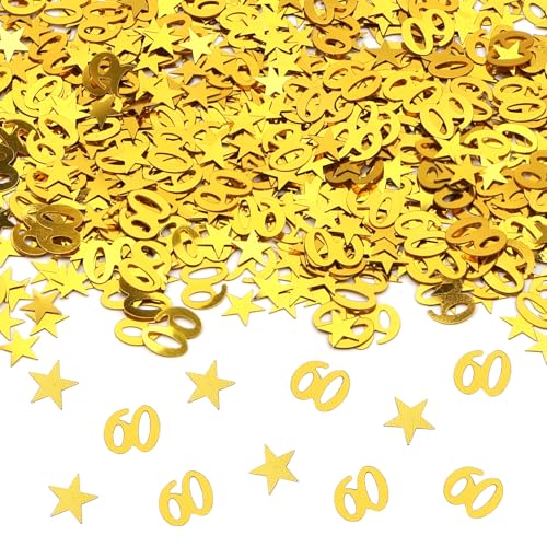 Glitzer Konfetti 60 Geburtstag Deko, 500 Stück Stern Tischdeko Geburtstag, Gold Glitter Streudeko Mann Frau, Sterne Deko confetti für Birthday Party Hochzeit Geburtstagsdeko Tisch Glitzer Konfetti 60 Geburtstag Deko, 500 Stück Stern Tischdeko Geburtstag, Gold Glitter Streudeko Mann Frau, Sterne Deko confetti für Birthday Party Hochzeit Geburtstagsdeko Tisch von Hopton