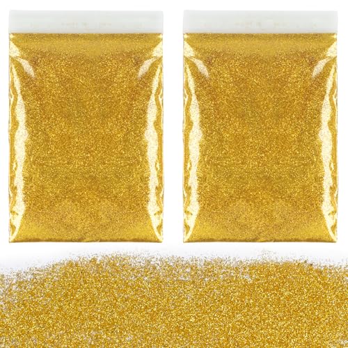 Glitzerpulver zum Basteln, 100g Glitzer Gold, Glitzer zum Weihnachten Basteln Kerzen, Glitzerpulver für Nägel Gesicht DIY Epoxidharz Kartenbasteln Glitzerpulver zum Basteln, 100g Glitzer Gold, Glitzer zum Weihnachten Basteln Kerzen, Glitzerpulver für Nägel Gesicht DIY Epoxidharz Kartenbasteln von Hopton