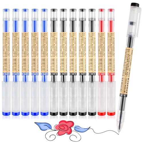 12 Stück Gelschreiber Schwarz, Gel Stift, Schnelltrocknende Kugelschreiber, Gelstifte Set, Gel Pen, Liquid Gel Ink, Tintenroller für Schulsachen, Schreiben, Geschäft - 3 Farben 12 Stück Gelschreiber Schwarz, Gel Stift, Schnelltrocknende Kugelschreiber, Gelstifte Set, Gel Pen, Liquid Gel Ink, Tintenroller für Schulsachen, Schreiben, Geschäft - 3 Farben von Hopton