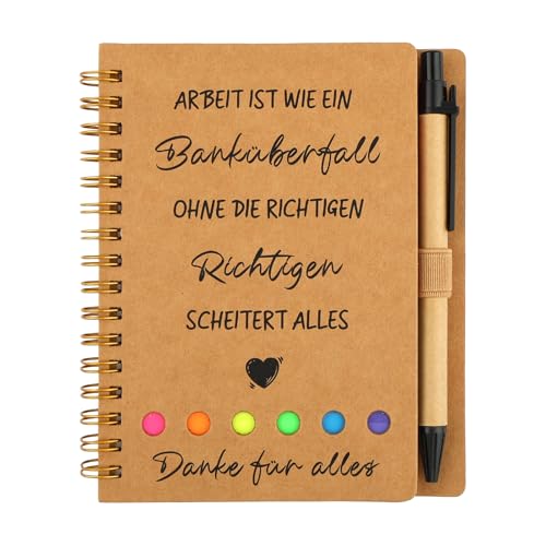 Hopton Abschiedsgeschenk Kollegen, Kleiner A6 Spirale Notizblock, Dankeschön Geschenke Klein Abschied Kollegin, Linierter Notizbuch mit Kugelschreiber und Haftnotizen für Kollegen Lehrer Mitarbeiter Hopton Abschiedsgeschenk Kollegen, Kleiner A6 Spirale Notizblock, Dankeschön Geschenke Klein Abschied Kollegin, Linierter Notizbuch mit Kugelschreiber und Haftnotizen für Kollegen Lehrer Mitarbeiter von Hopton