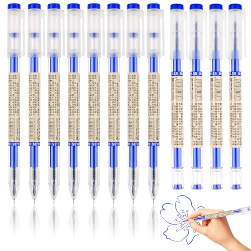 Hopton Tintenroller Blau, 12 Stück Tintenroller Stifte Blau, Glatter Kugelschreiber Blaue Tinte, Blau Gelschreiber, Liquid Gel Ink für Büro Schule, Schulsachen - 0.35mm Hopton Tintenroller Blau, 12 Stück Tintenroller Stifte Blau, Glatter Kugelschreiber Blaue Tinte, Blau Gelschreiber, Liquid Gel Ink für Büro Schule, Schulsachen - 0.35mm von Hopton