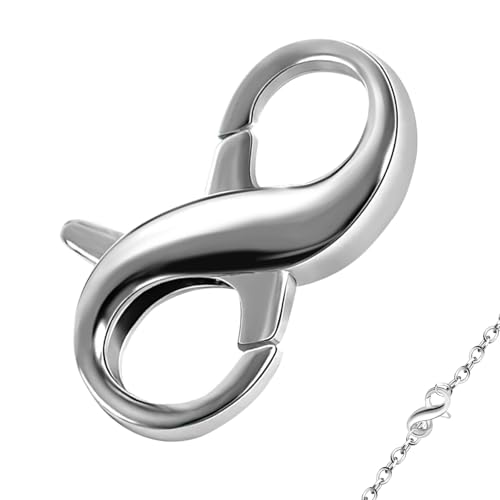 Kettenverschluss, 1.8cm Armband Verschlüsse Sterling Silber 925, Verschluss Schmuck Doppelkarabiner, Halskette Karabiner, Lobster Clasp für Ketten Schmuck Connecting Kettenverschluss, 1.8cm Armband Verschlüsse Sterling Silber 925, Verschluss Schmuck Doppelkarabiner, Halskette Karabiner, Lobster Clasp für Ketten Schmuck Connecting von Hopton