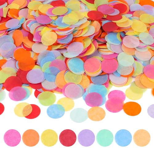 Konfetti Bunt 6000 Stück, 2.5cm Konfetti Geburtstag Groß, Mehrfarbig Runde Streudeko Tischdeko, Papier Confetti für Geburtstag Hochzeit Party Dekoration(50g) Konfetti Bunt 6000 Stück, 2.5cm Konfetti Geburtstag Groß, Mehrfarbig Runde Streudeko Tischdeko, Papier Confetti für Geburtstag Hochzeit Party Dekoration(50g) von Hopton